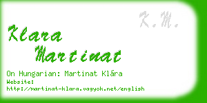 klara martinat business card